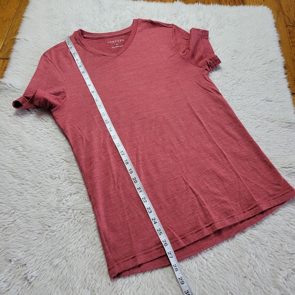 Unbound Merino Shirt Short Sleeve Men's Small 100% Merino Wool Baselayer Red - Picture 7 of 8